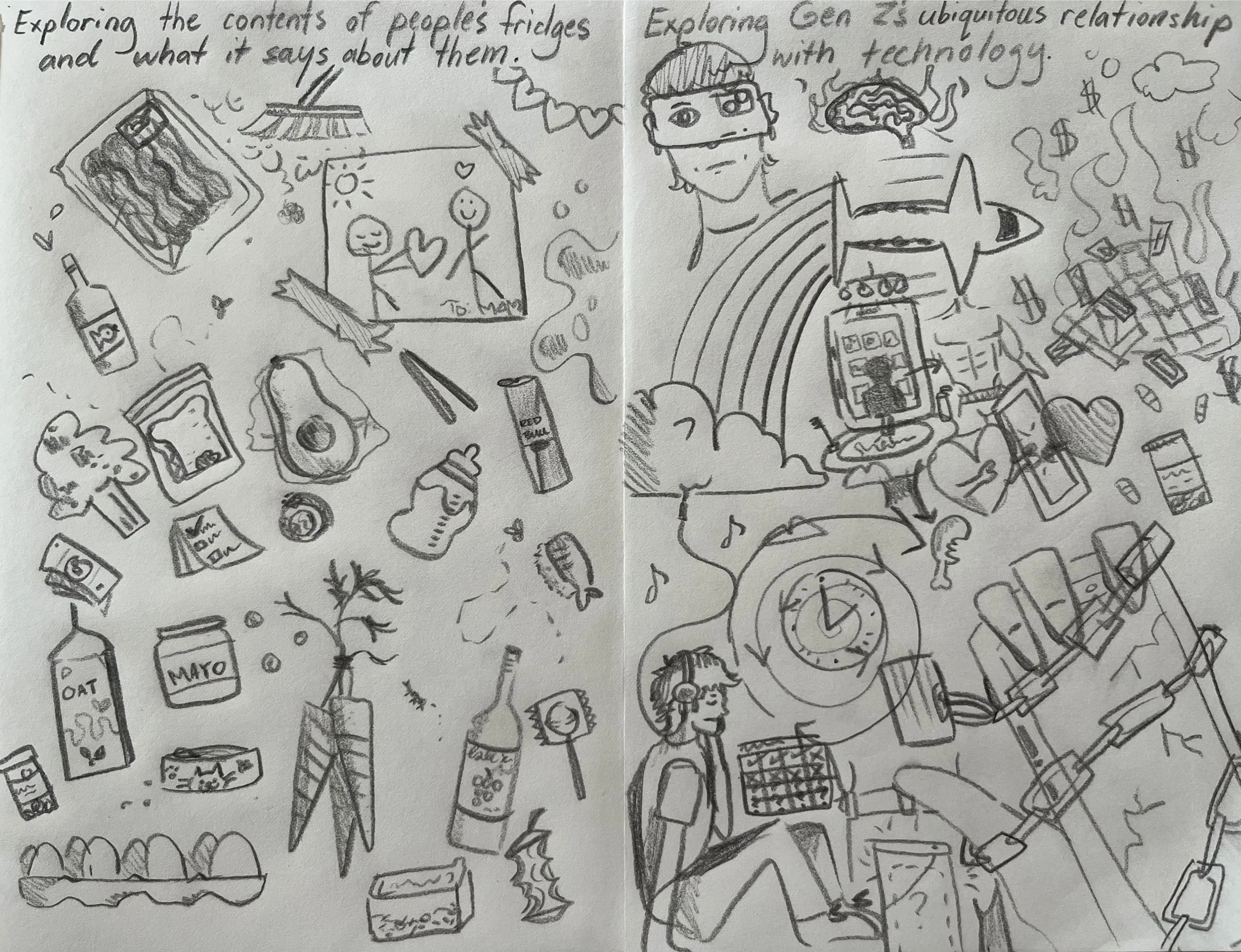 A series of layout sketches