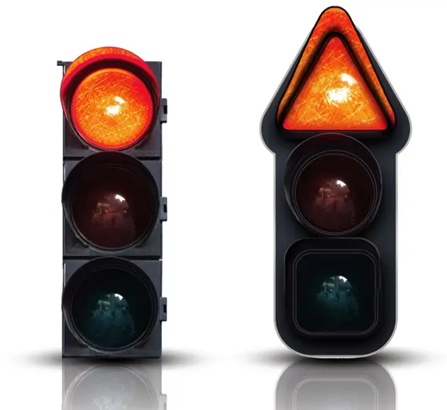 The uni-signal, an attempt to alleviate colour blind traffic signal problems