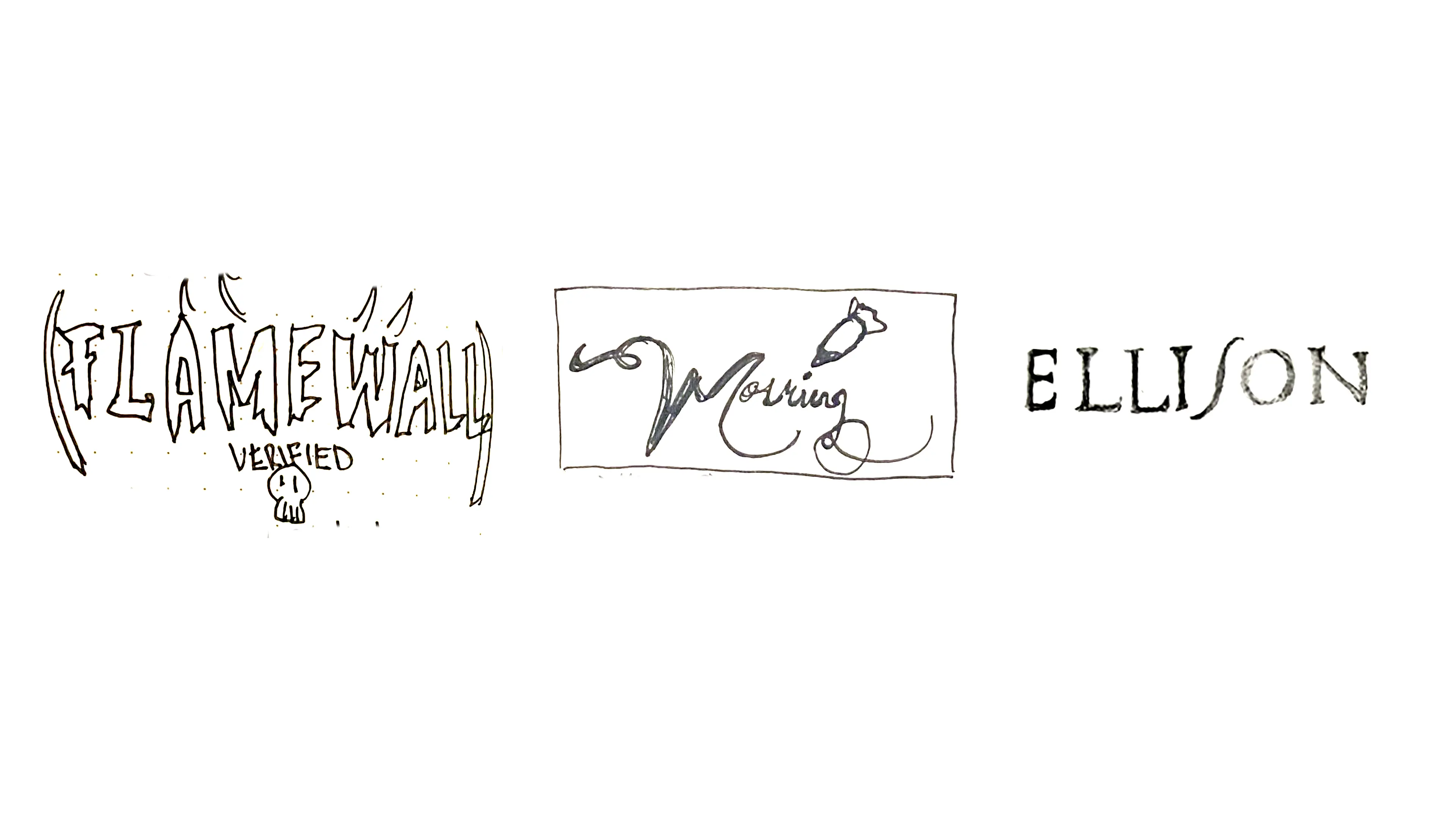 A sketch of a stylized fonts