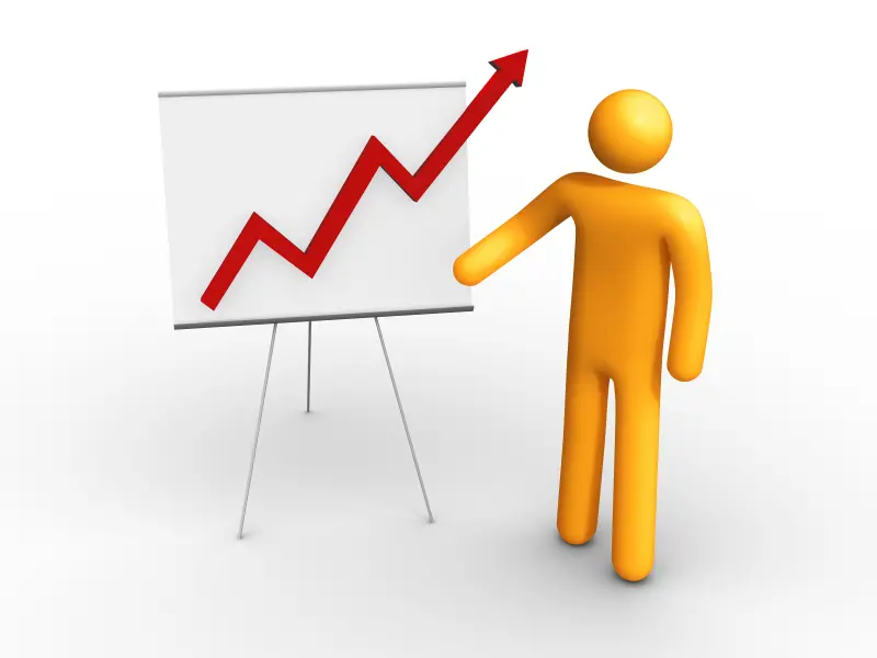 A bad piece of clipart with a generic human figure standing next to a flipchart