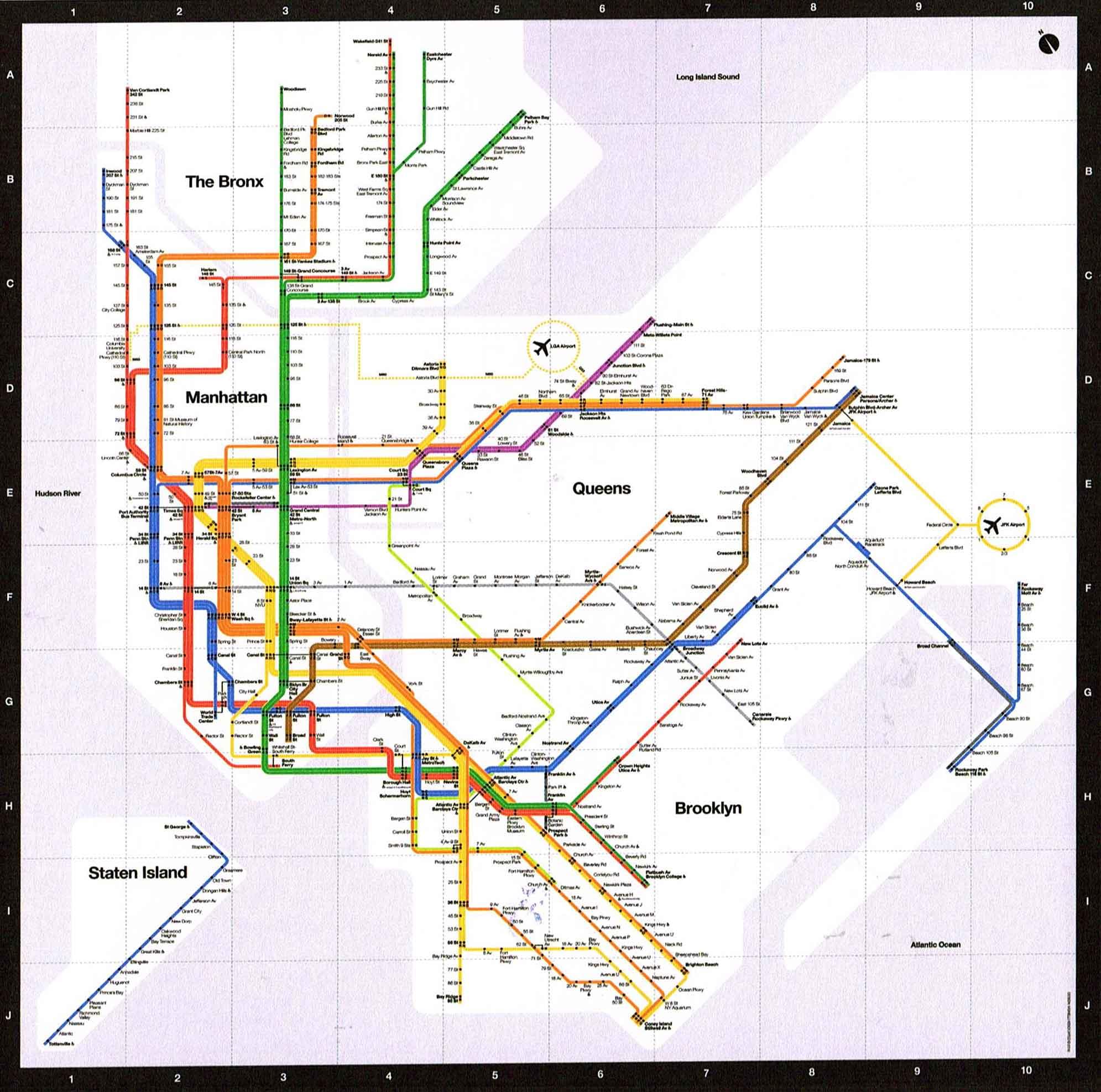 The Vignelli New York Subway map