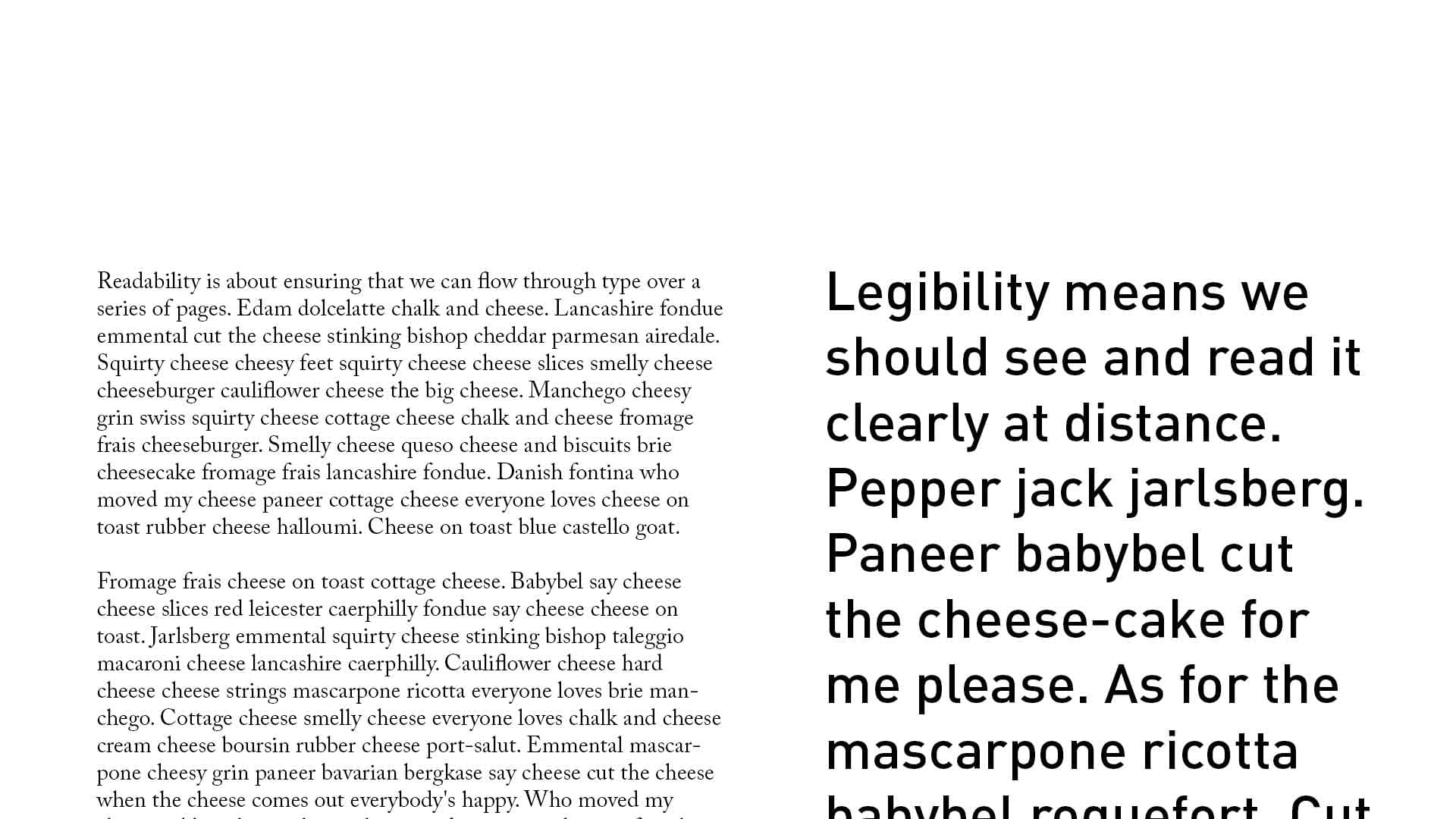 Comparing readability and legibility in typography