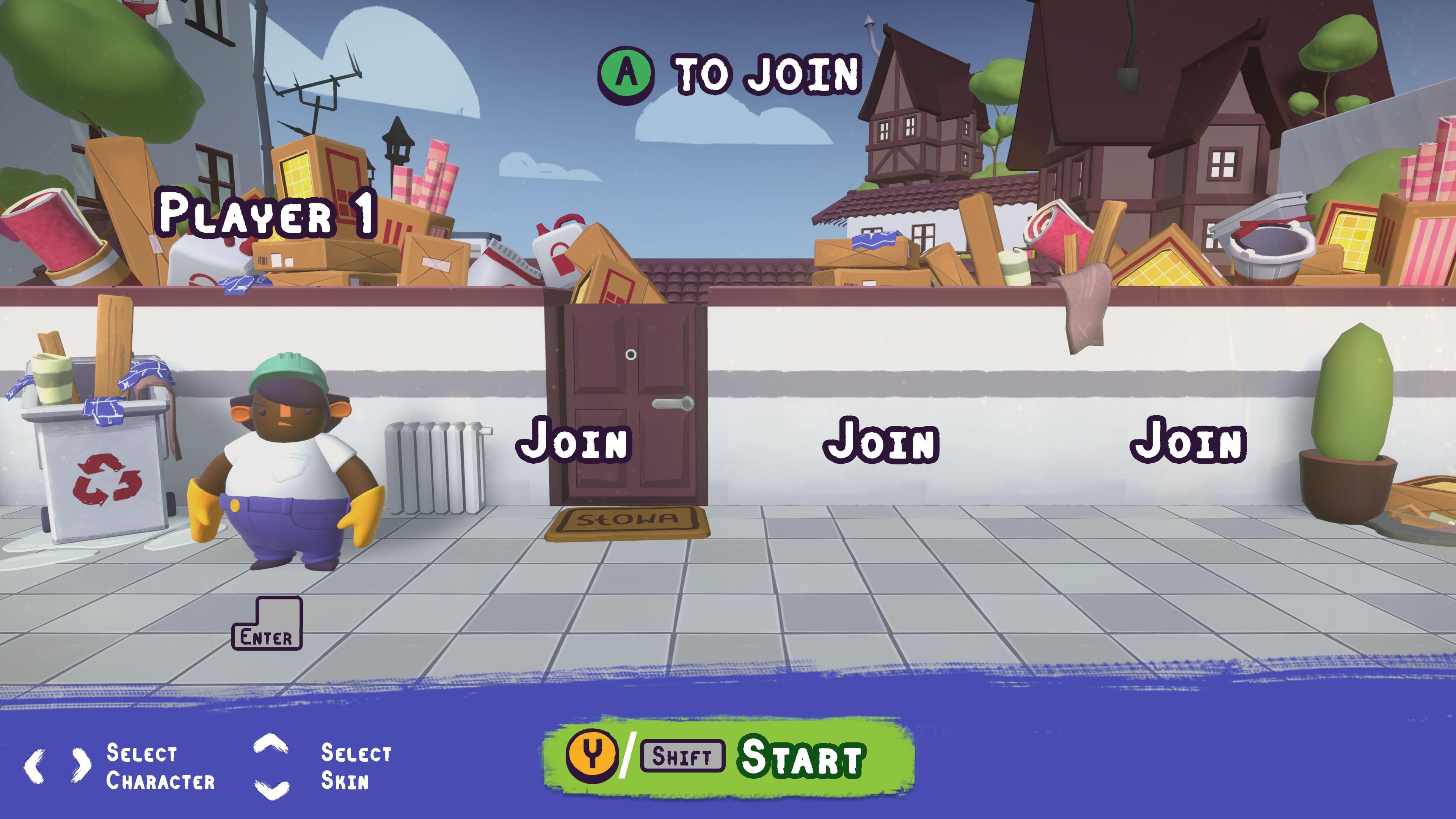 The character selection screen from the Tools Up game