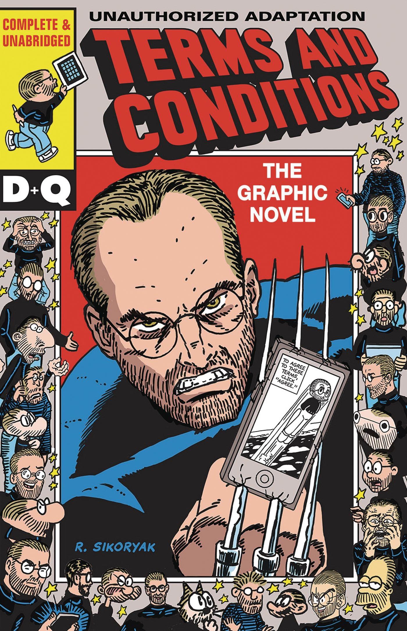 The cover of the Terms and Conditions graphic novel which is the iTunes Terms and Conditions document translated into a comic book